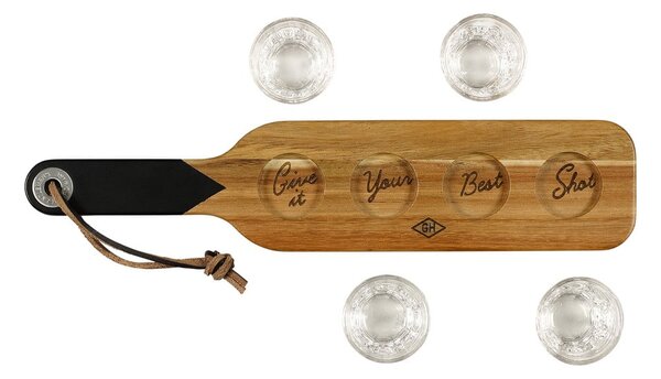 Tagliere di legno e 4 bicchieri da shot Gentlemen's Hardware - Gentlemen's Hardware