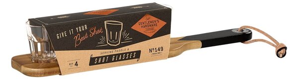 Tagliere di legno e 4 bicchieri da shot Gentlemen's Hardware - Gentlemen's Hardware