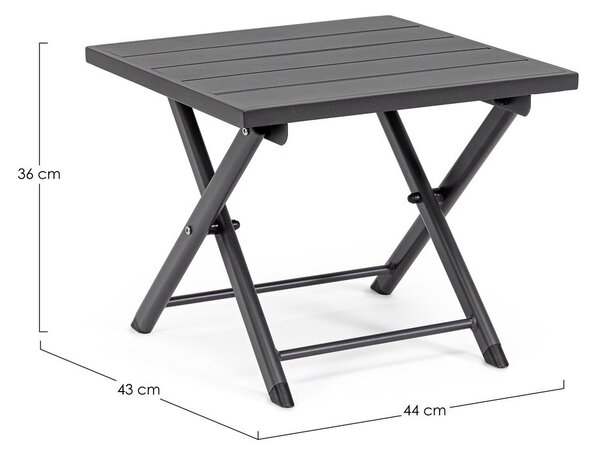 Tavolino da giardino in alluminio 43x44 cm Taylor – Bizzotto
