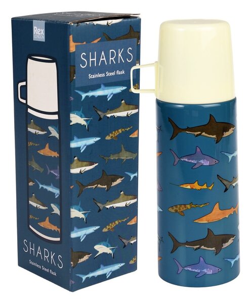 Borraccia termica blu 350 ml Sharks – Rex London