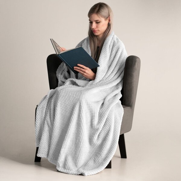 Coperta in microfibra bianca, 220 x 240 cm Henry - DecoKing