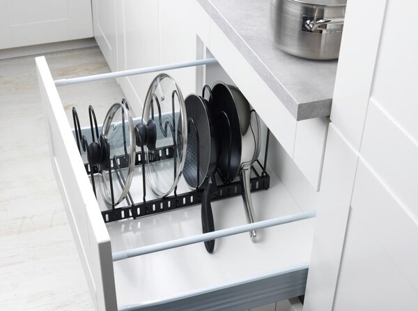 Supporto nero per utensili da cucina Basic - Wenko