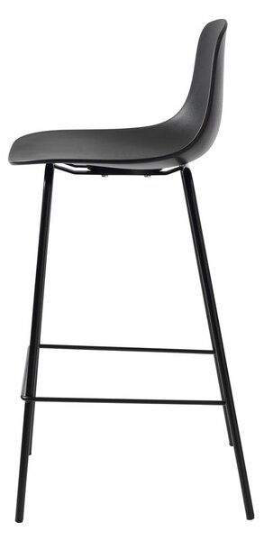 Sgabello da bar nero in plastica (altezza della seduta 67,5 cm) Whitby – Unique Furniture