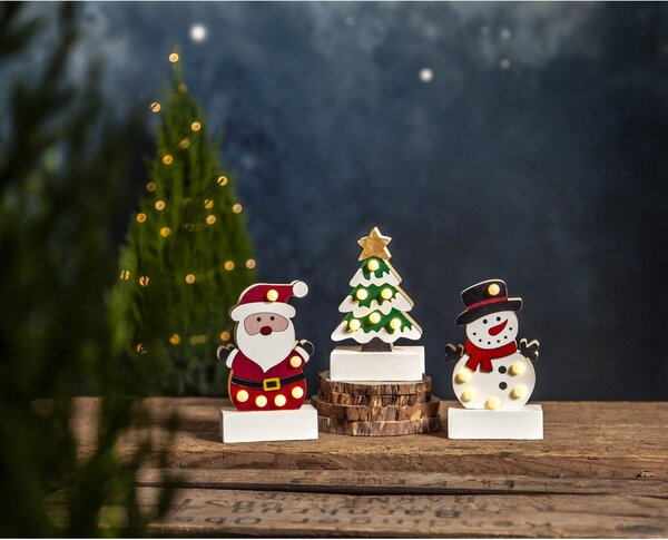 Decorazione luminosa bianco-verde con motivo natalizio Freddy - Star Trading
