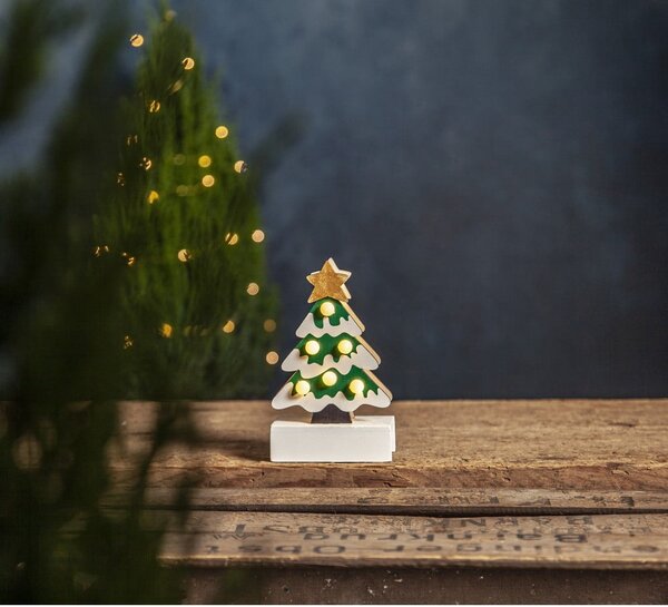 Decorazione luminosa bianco-verde con motivo natalizio Freddy - Star Trading