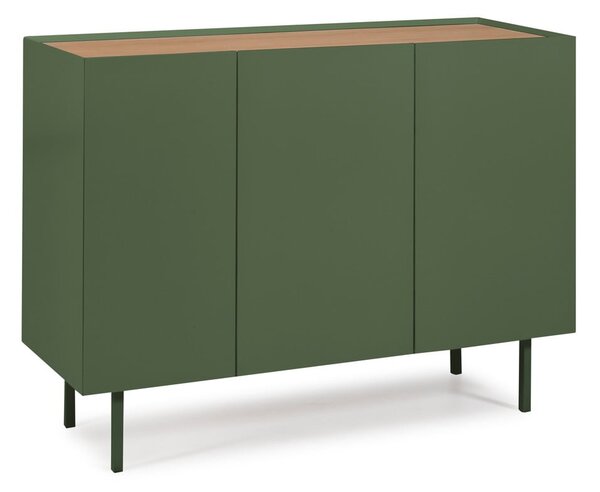 Cassettiera bassa verde effetto rovere 110x85 cm Arista - Teulat