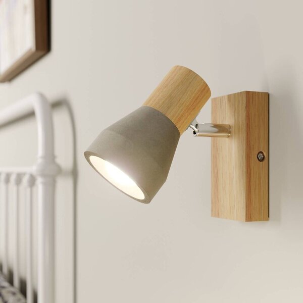 Lindby - Filiz Applique da Parete Wood/Concrete Lindby