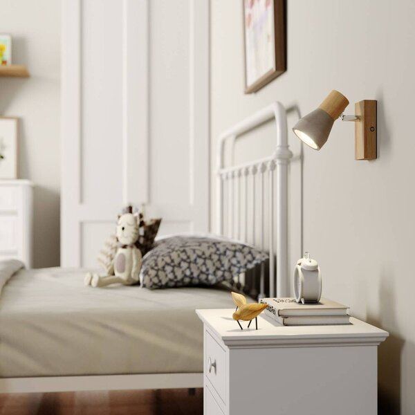 Lindby - Filiz Applique da Parete Wood/Concrete Lindby