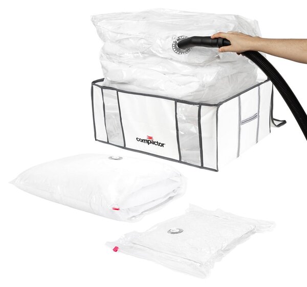 Organizer per vestiti sottovuoto/rinforzato in tessuto 65x45x26,5 cm Life – Compactor