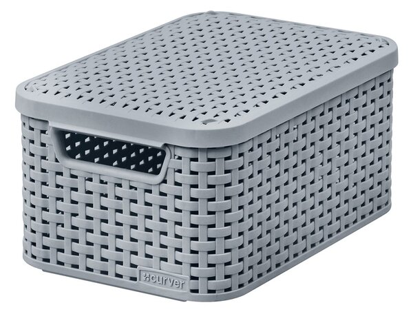 Scatola con coperchio grigia in plastica 20x29x14 cm Style – Curver