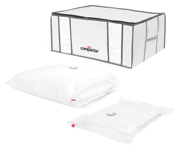 Organizer per vestiti sottovuoto/rinforzato in tessuto 65x45x26,5 cm Life – Compactor