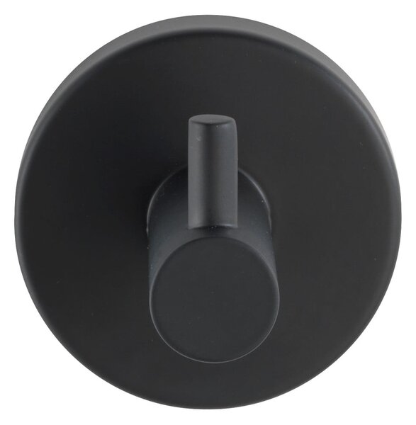Gancio a parete in acciaio inox nero opaco Bosio - Wenko
