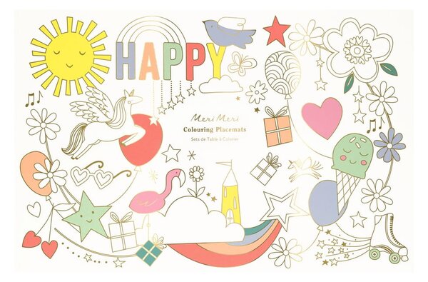 Tovagliette di carta in set da 8 pezzi 28x42,5 cm Happy Icons - Meri Meri