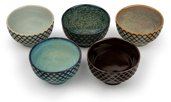 Tazzine in set in porcellana 5 pz 200 ml Sara – Bredemeijer
