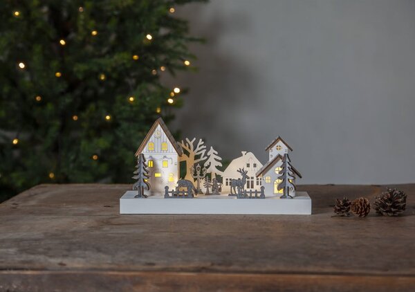 Decorazione luminosa bianca con motivo natalizio Fauna - Star Trading