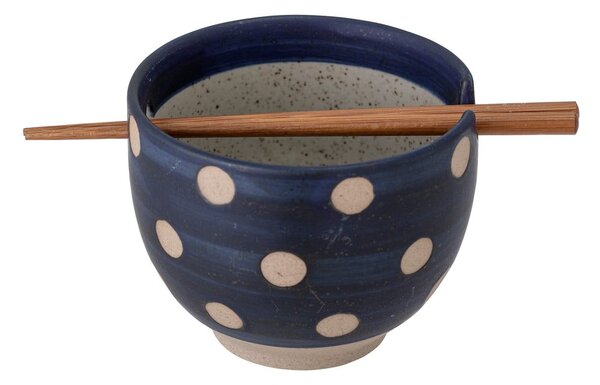 Ciotola in gres blu con bacchette , ø 13 cm Masami - Bloomingville