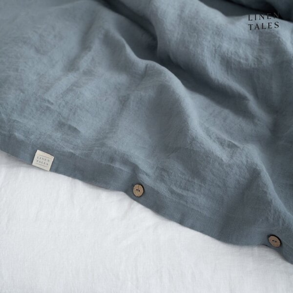 Biancheria azzurra per letto singolo 135x200 cm Blue Fog - Linen Tales