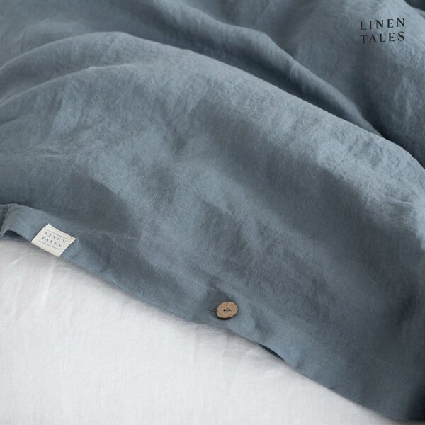 Biancheria azzurra per letto singolo 135x200 cm Blue Fog - Linen Tales
