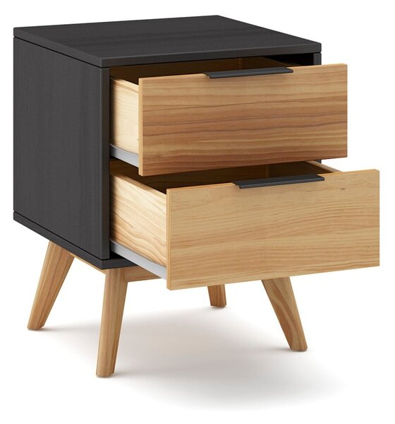 Comodino in legno di pino in colore naturale Lavis - Marckeric
