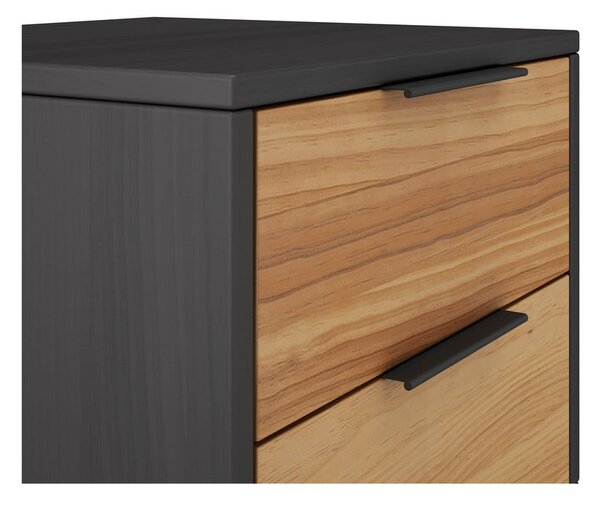 Comodino in legno di pino in colore naturale Lavis - Marckeric