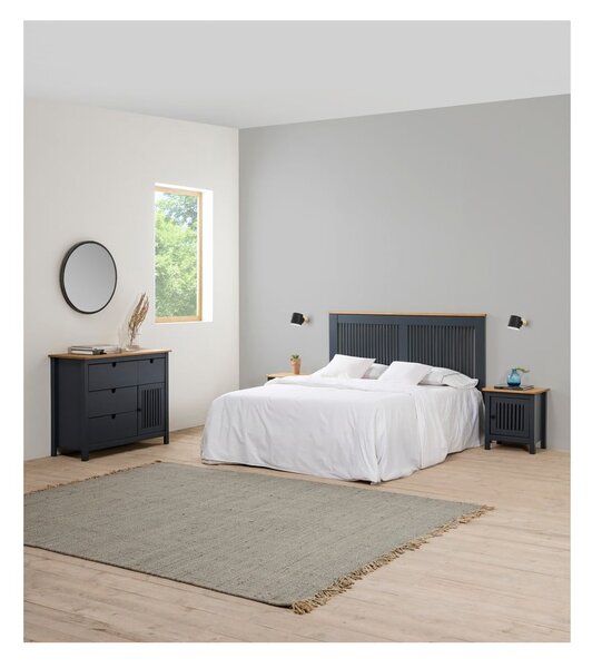 Comodino in legno grigio Bruna - Marckeric