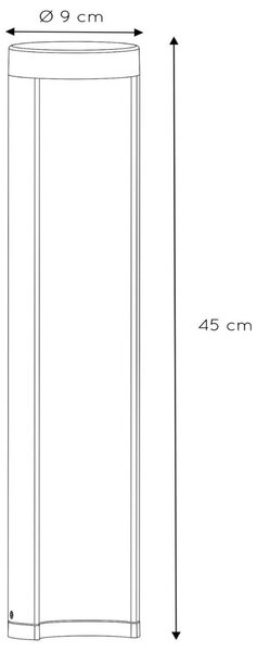 Lucide Lampioncino LED Combo cilindrico, 45 cm, Nero, Alluminio, Moderno, Lampada LED da esterni