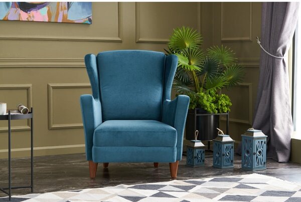 Poltrona con le orecchie blu Lola Brejer - Artie