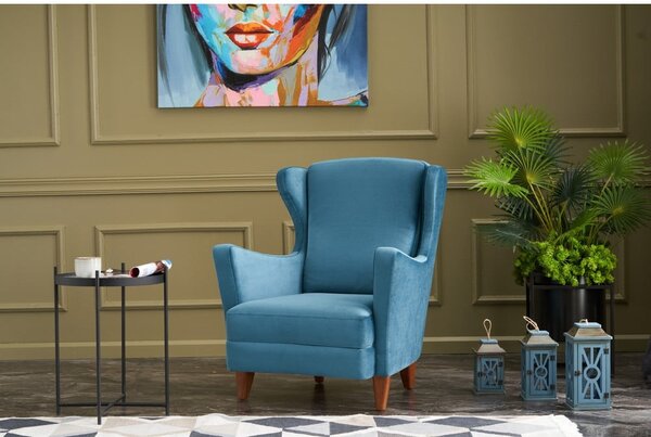 Poltrona con le orecchie blu Lola Brejer - Artie
