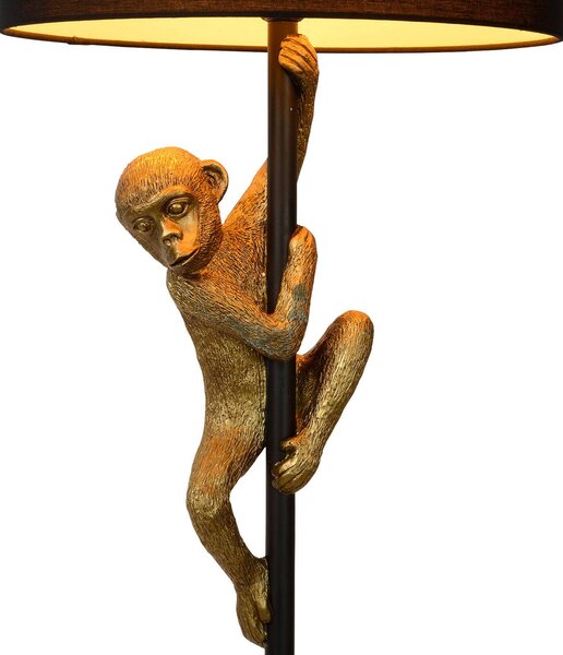 Lucide Lampada da terra di design Extravaganza Chimp, Nero, Soggiorno / Sala da pranzo, Metallo, Design, Lampada da terra
