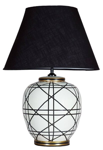 PR Home Lampada da tavolo New York, Soggiorno / Sala da pranzo, Tessuto / Stoffa / Seta, Lampada da tavolo