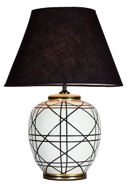 PR Home Lampada da tavolo New York, Soggiorno / Sala da pranzo, Tessuto / Stoffa / Seta, Lampada da tavolo