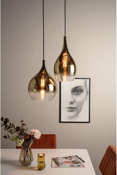 Lampada a sospensione in vetro oro Grande, ø 26 cm Drup - Leitmotiv