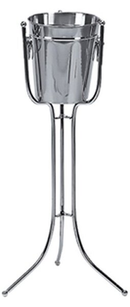 <p>Colonna porta secchiello a filo realizzata in acciaio inox 18/10 permette di tenere in posizionare un secchiello per champagne o ghiaccio vicino al tavolo</p>