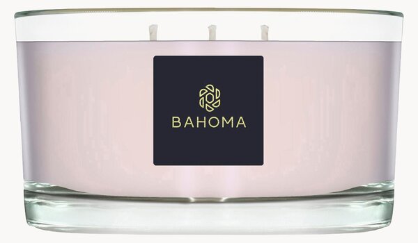 Candela profumata con tre stoppini fatta a mano (peonia vellutata e cashmere)
