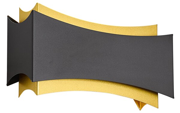 Applique da parete moderna nera con oro - Plats