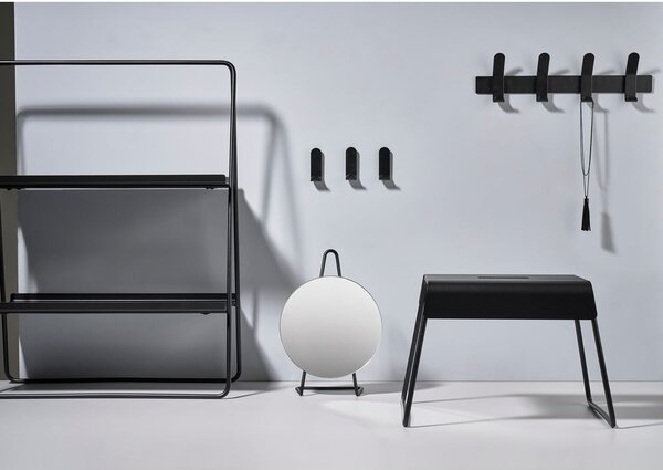 Appendiabiti da parete in metallo nero A-Rack - Zone