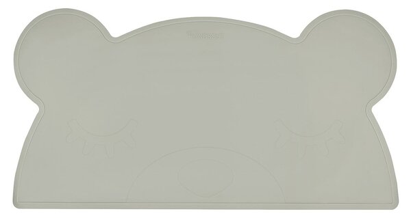 Tovaglietta in silicone grigio Orso, 48 x 25 cm - Kindsgut