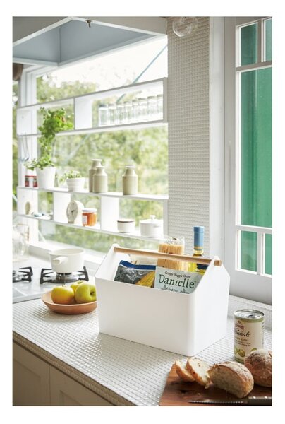 Scatola bianca/di colore naturale in plastica 21x37x24 cm Favori – YAMAZAKI