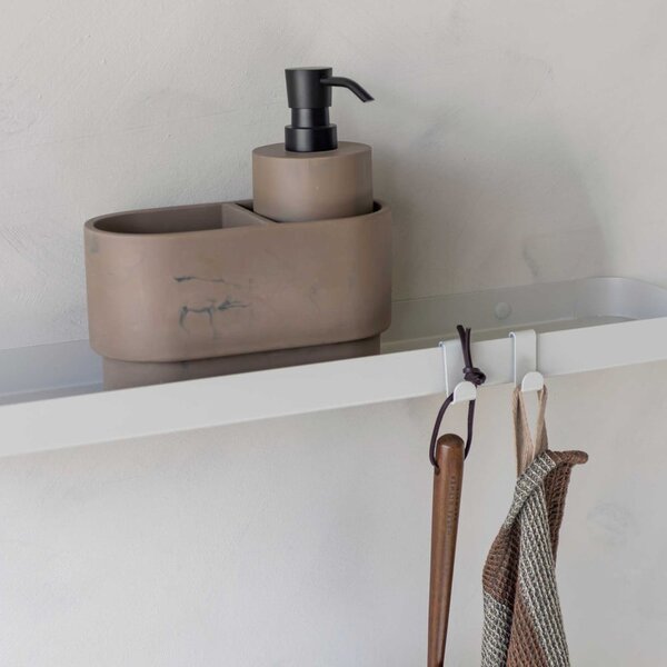 Mensola da bagno in acciaio grigio chiaro montata a parete Carry - Mette Ditmer Denmark
