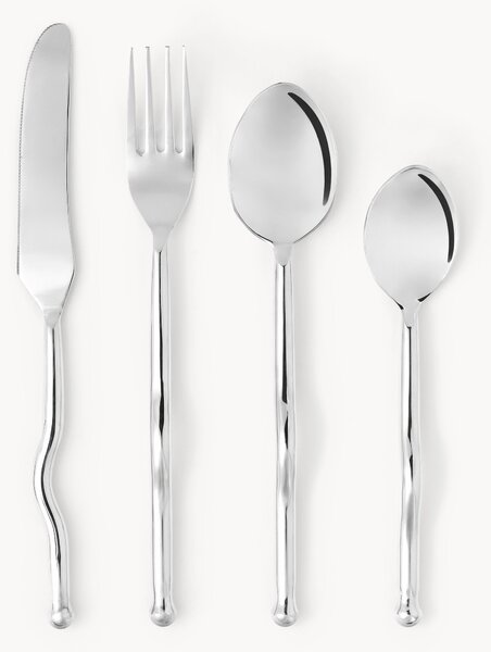 Set di 4 posate in acciaio inossidabile Juno, 1 persona