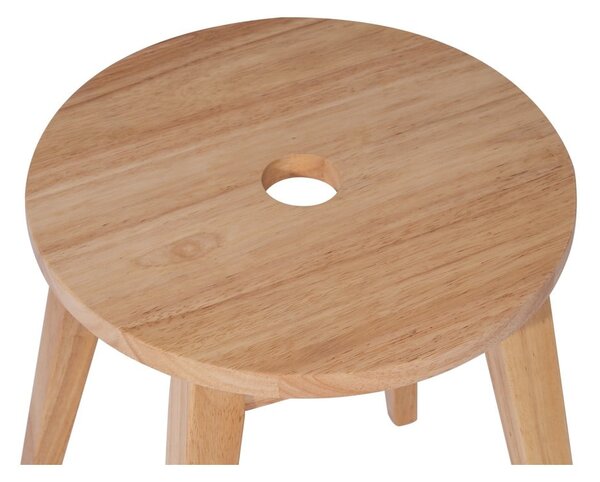Sgabello colore naturale chiaro in legno di cauciù massiccio Club – Bonami Essentials