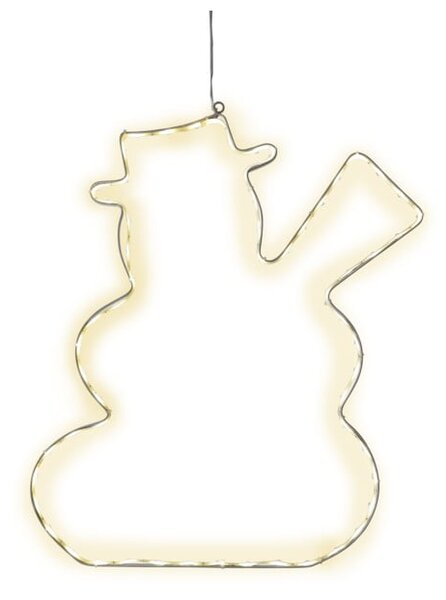 Decorazione a LED da appendere Lumiwall Snowman, altezza 50 cm - Star Trading