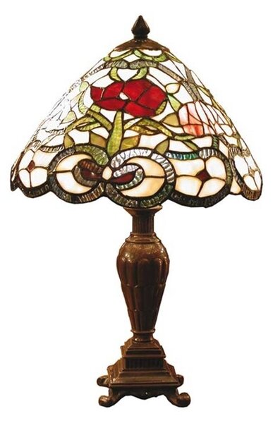 Clayre&Eef Flora - classica lampada da tavolo, Tiffany