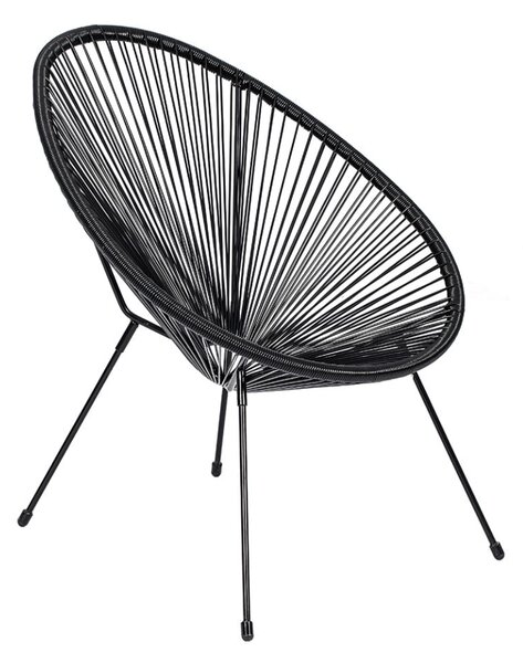 Poltrona da esterno nera in metallo e plastica Avocado Comfort – Bonami Selection