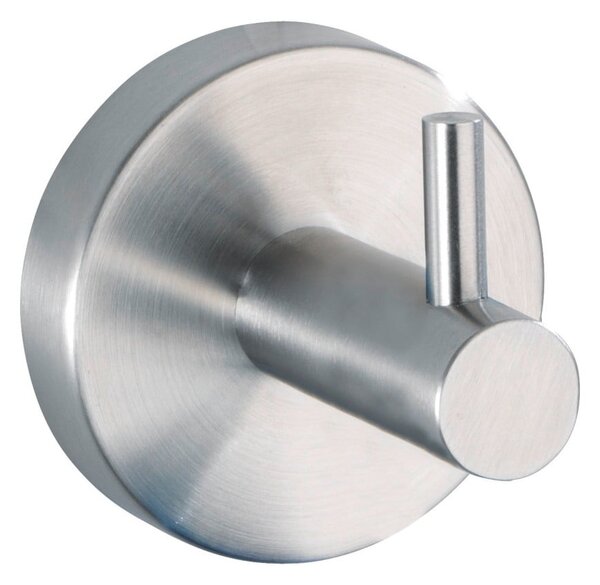 Gancio a parete in acciaio inox in argento opaco Bosio - Wenko
