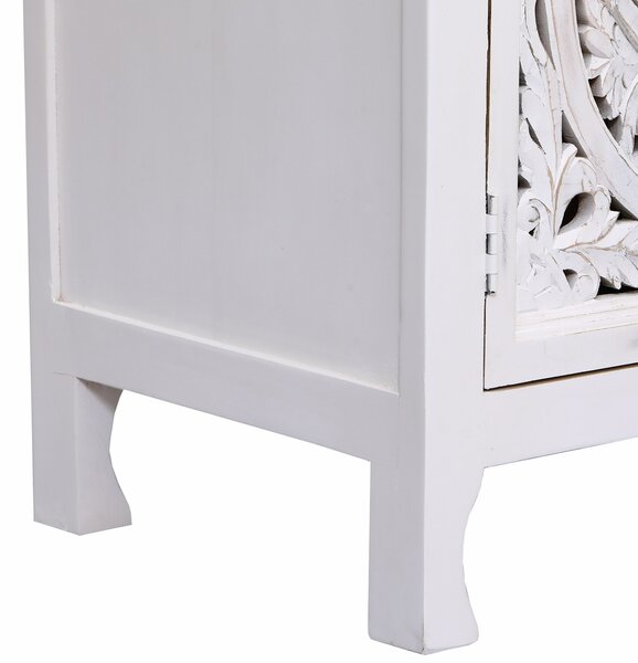 ZAYRA - mobile in legno di mango con 2 ante