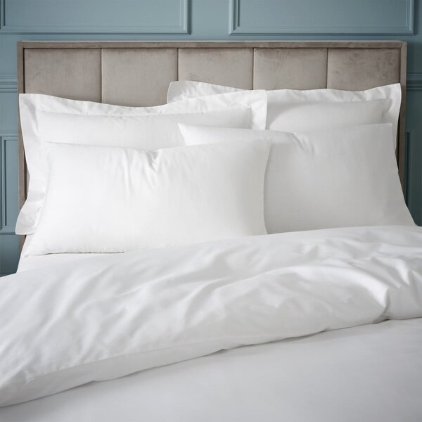 Biancheria da letto singola in cotone egiziano bianco 135x200 cm - Bianca