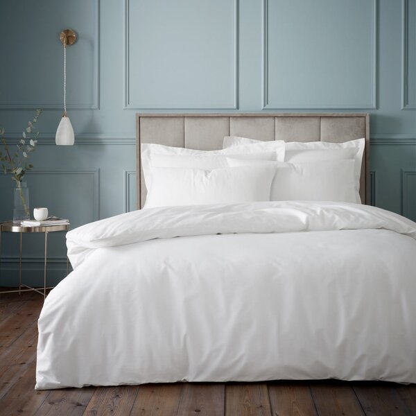 Biancheria da letto singola in cotone egiziano bianco 135x200 cm - Bianca