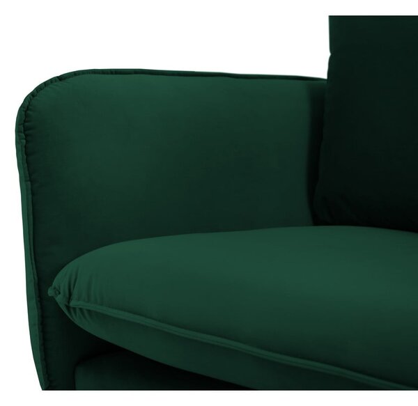 Divano in velluto verde scuro 160 cm Vienna - Cosmopolitan Design