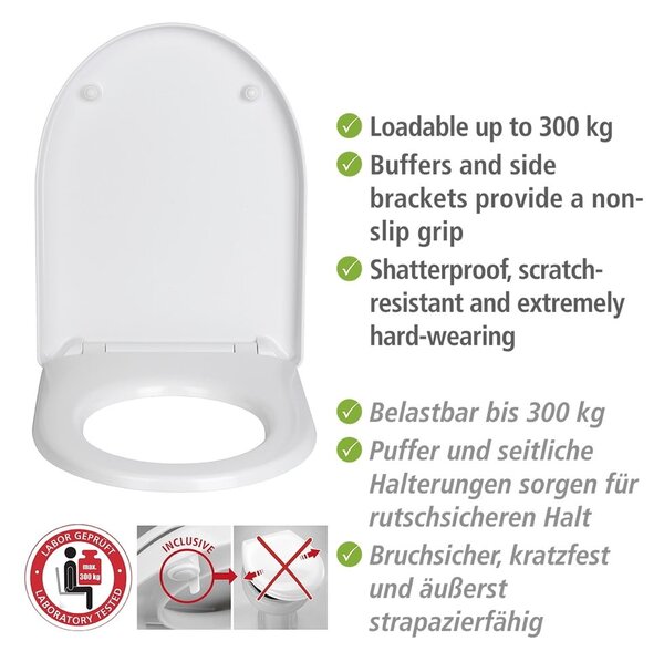 Sedile del wc con chiusura automatica Sindia - Wenko